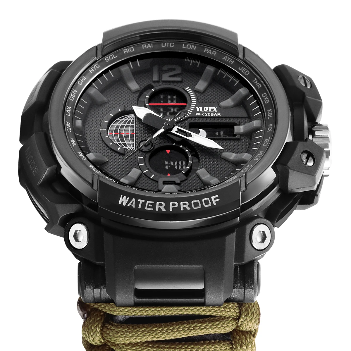 Sobrevivência ao ar Multi-funcional à Prova Relógio para Homens Engrenagem de Emergência Livre Relógio Água 50 m Paracord Pulseira Mulher Acampamento Caminhadas Edc D50 13 pulseira relógio para homens mulher acampamento caminhadas engrenagem de emergência