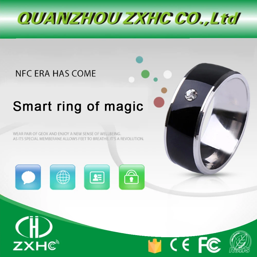 Новое кольцо из титанового материала белое или черное водонепроницаемое умное NFC