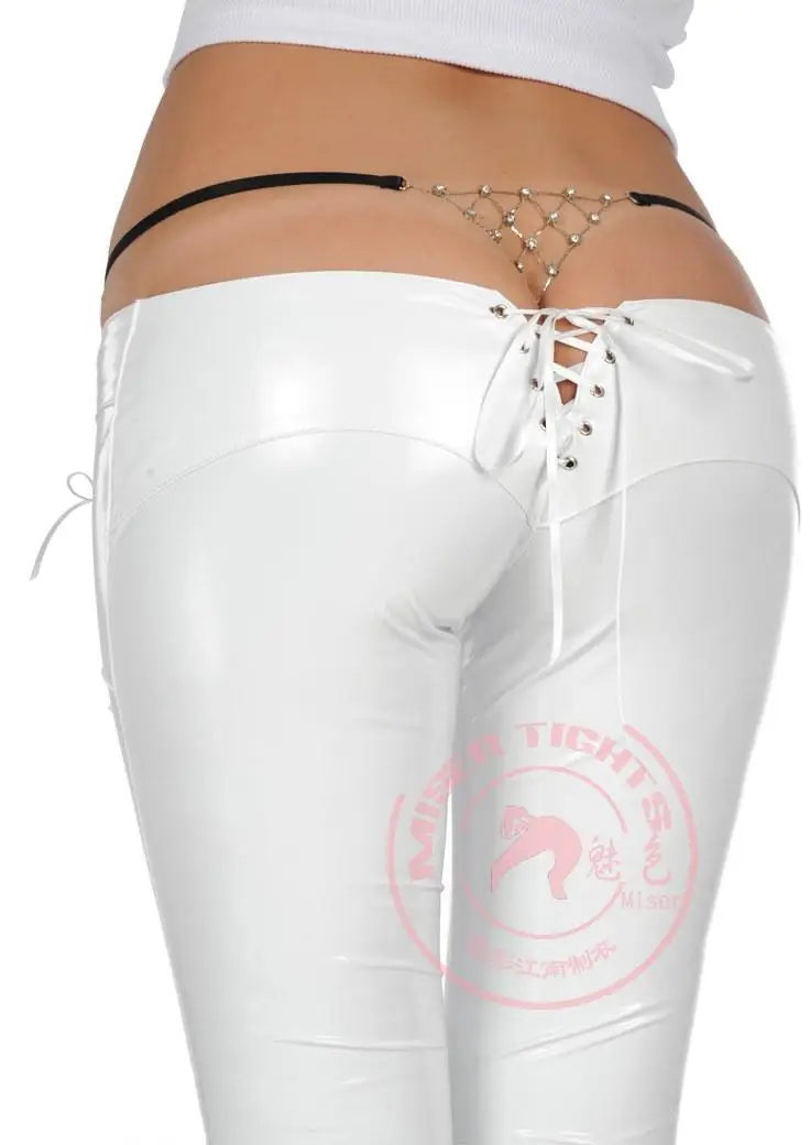 Sexy Latex Pencil Pants Faux Leather 