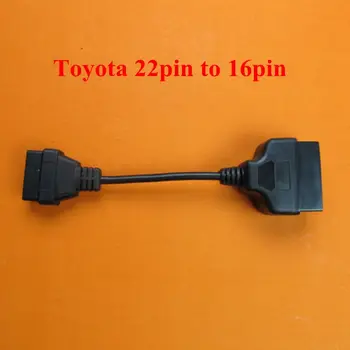 

High Quality Toyota 22Pin to 16Pin Female OBDII Cable OBD 2 Cable Connector Adapter With 2 Years Warranty