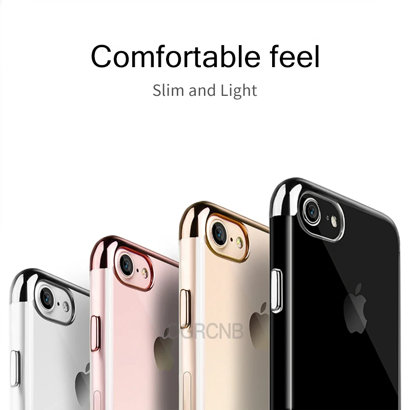 Роскошный прозрачный чехол для iPhone 6 6s 7 8 X Чехол прозрачный силиконовый чехол для телефона для iPhone 8 7 6 6s плюс мягкая термополиуретановая накладка на заднюю панель