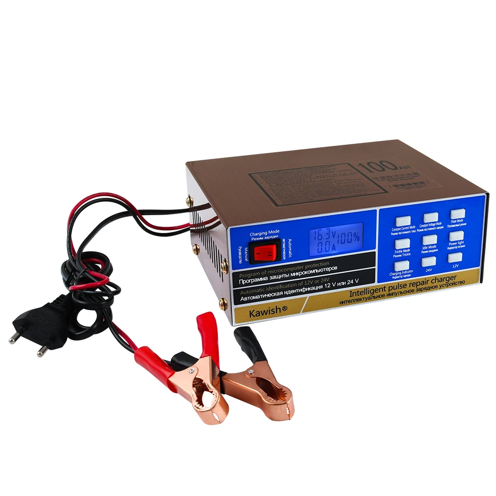 New Full Automatic Car font b Battery b font Charger Intelligent Pulse Repair font b Battery