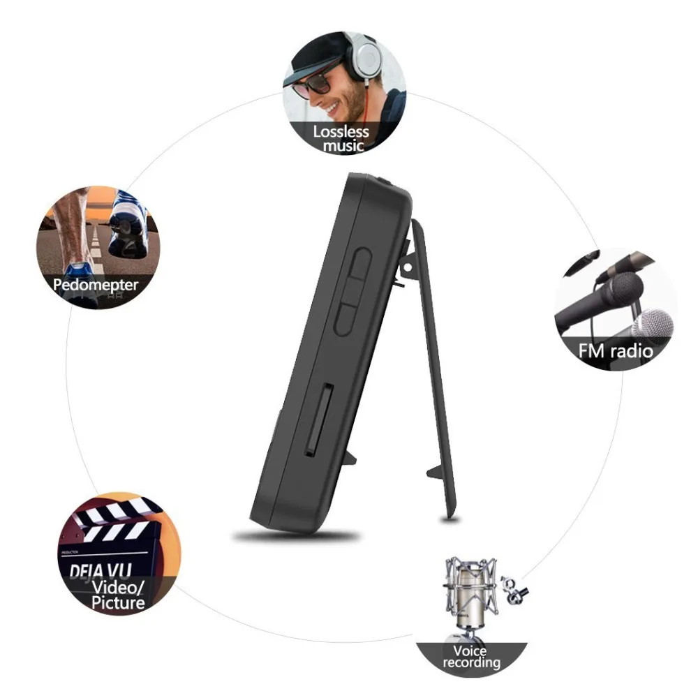 Mini Clip Bluetooth MP3 Player Original CHENFEC-C50 Portable FM Radio Pedometer Multi-funcation HiFi Sport MP3 Music Player Mini Clip Bluetooth MP3 Player Original CHENFEC-C50 Portable FM Radio Pedometer Multi-funcation HiFi Sport MP3 Music Player