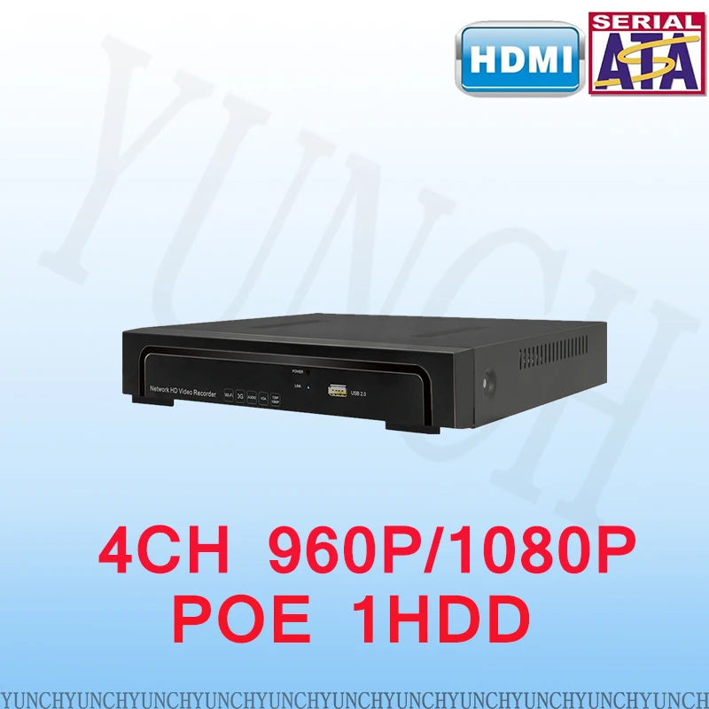 

4CH 1080P POE NVR ONVIF Real Time Network Recorder Support POE ONVIF For POE HD IP Camera