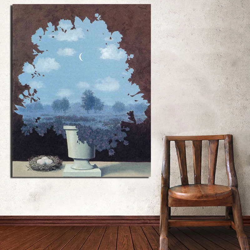 

Abstract The Land Of Miracles Magritte Canvas Painting Print Living Room Home Decor Modern Wall Art Oil Painting Posters Picture