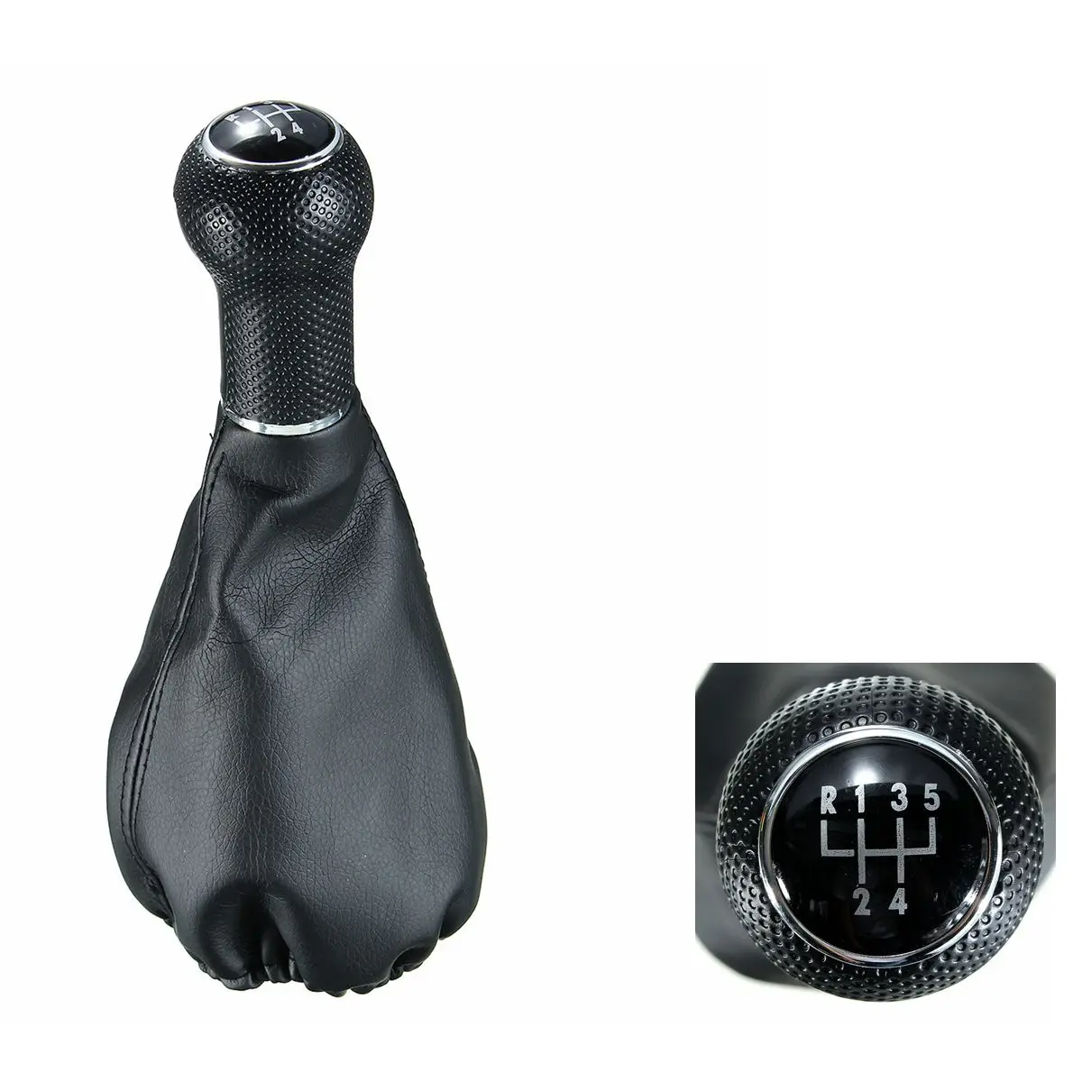 Car Gear Shift Knob Boot 5 Speed Leather For VW POLO ClASSIC 6N 6N2