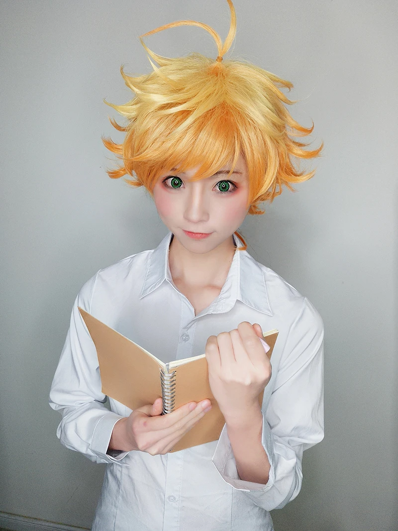 Женский парик для косплея Emma Yakusoku no Neverland оранжевый обещанный парики + шапочка