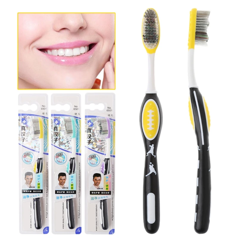 

1pc Hard Bristles Toothbrush for Men Tooth Brush Oral Care Remove Smoke Stains Tooth Brush Teeth Whitening Tools 19cm