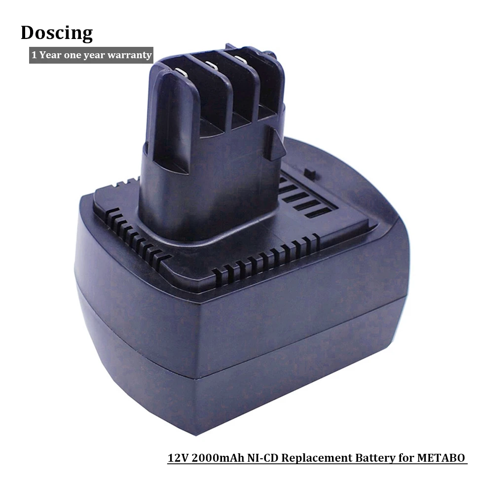  Doscing New Rechargeable Batteries NI-CD 12V 2000mAh for METABO Power Tools BSZ12BS12SPBZ12SPBSZ12 
