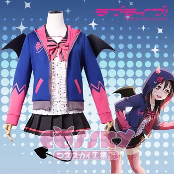 

Love Love! Yazawa Niko Little Devil Demon Unawaken Uniforms Cosplay Costume Free Shipping + Wings