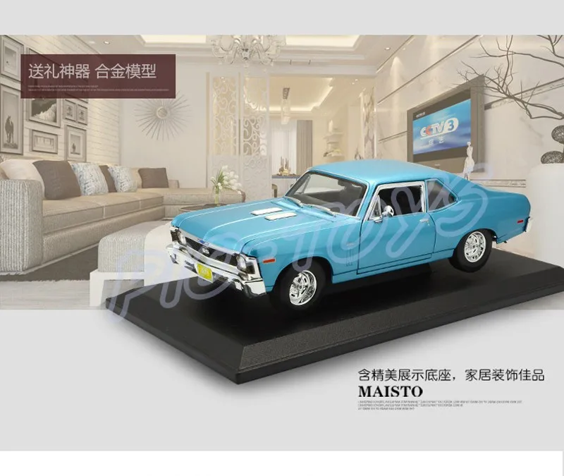 Новое поступление подарок 1970 Nova ss 1/18 Металл Модель Classic Collection литья под давлением Элегантная модель Весы украшение дома большой Игрушечные