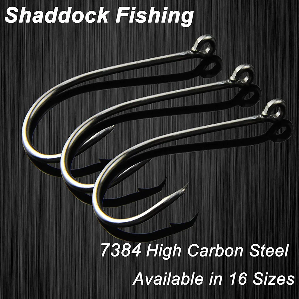 Shaddock Fishing 100pcs 7384 High Carbon Steel Octopus Saltwater Fishing  Hooks 2X Strong Black Offset Sport Circle Bait Hooks - AliExpress