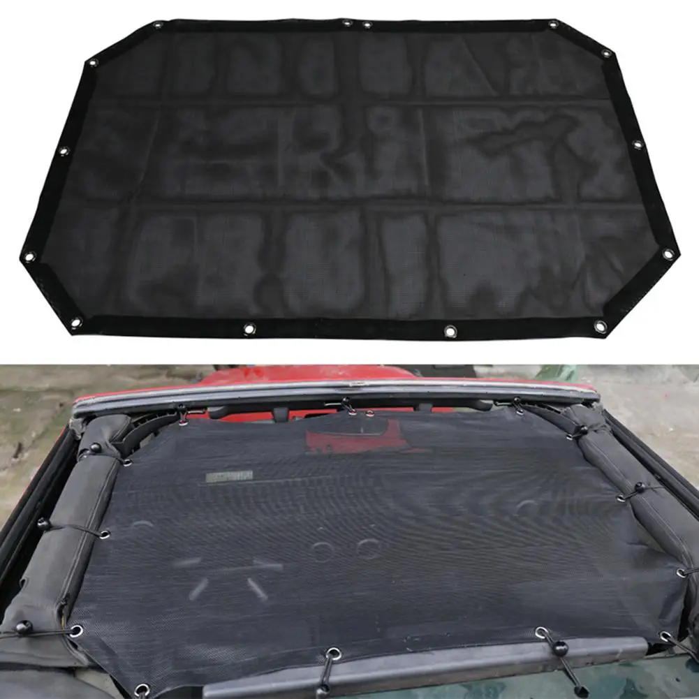 

Top Sunshade Mesh Car Cover Roof UV Proof Protection Net For Jeep Wrangler JK 2 Door And 4 Door Car Accessories Styling