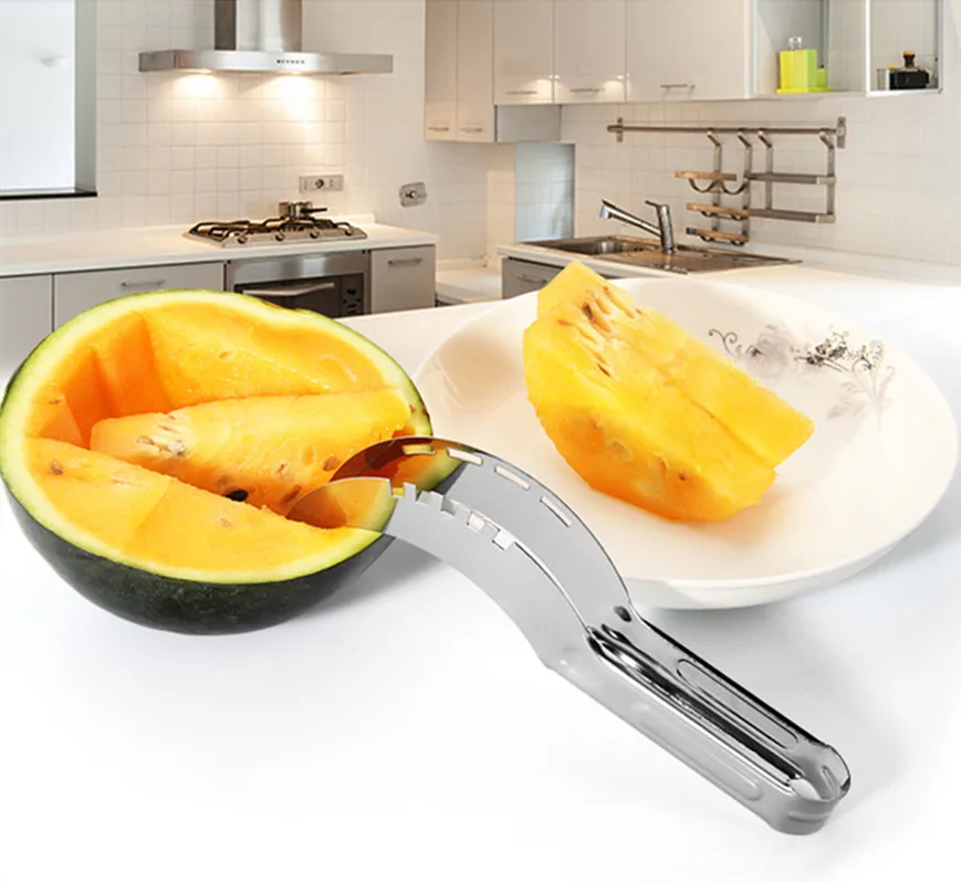 Multipurpose Stainless Steel Fruit Watermelon Cutter knife Cucumis Melon Chopper font b Salad b font Cucumber