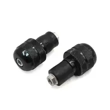 Uxcell 2 шт Универсальный Черный алюминиевый сплав 17 мм руль Торцевая Крышка для мотоцикла