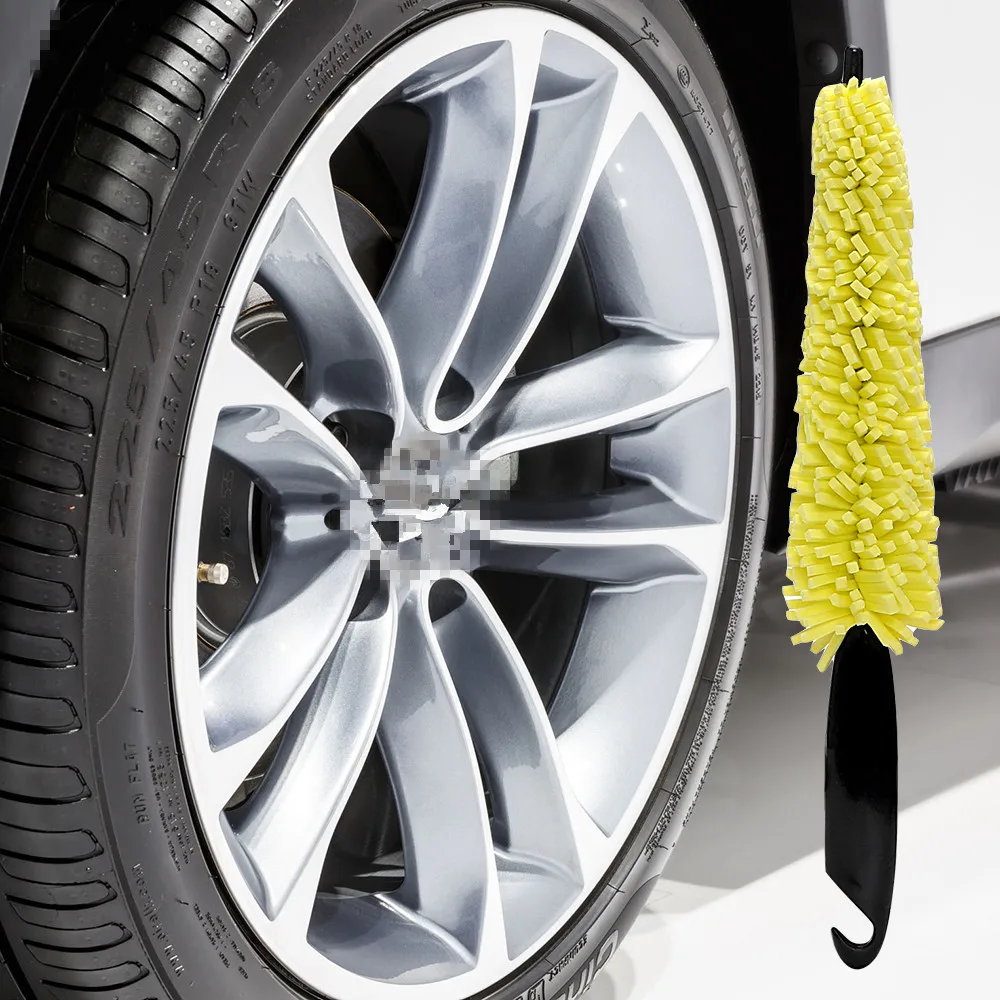 

Car Wheel Wash Brush Handle Rim Tire Washing Auto Scrub Tool for BMW all series 1 2 3 4 5 6 7 X E F-series E46 E90 F09