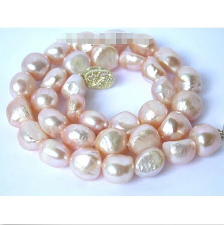 

Free shipping >>>>>>Authentic nature Baroque pink freshwater pearl necklace
