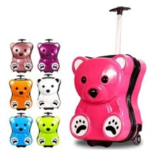 Стильный детский Дорожный чемодан на колесиках для багажа, сумка на колесиках для девочек, милый Дорожный чемодан с мультяшным рисунком