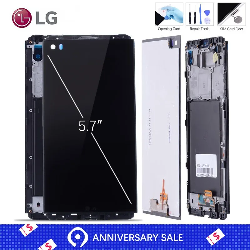 

ORIGINAL 5.7'' 2560x1440 IPS LCD For LG V20 LCD Display Touch screen VS995 VS996 LS997 H910 Digitizer Replacement