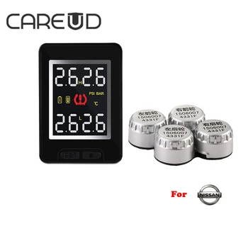 

CAREUD TPMS U912 Tire Pressure 4 Stadard External Sensor Wireless Smart Car TPMS Tyre Pressure Monitoring System for Nissan