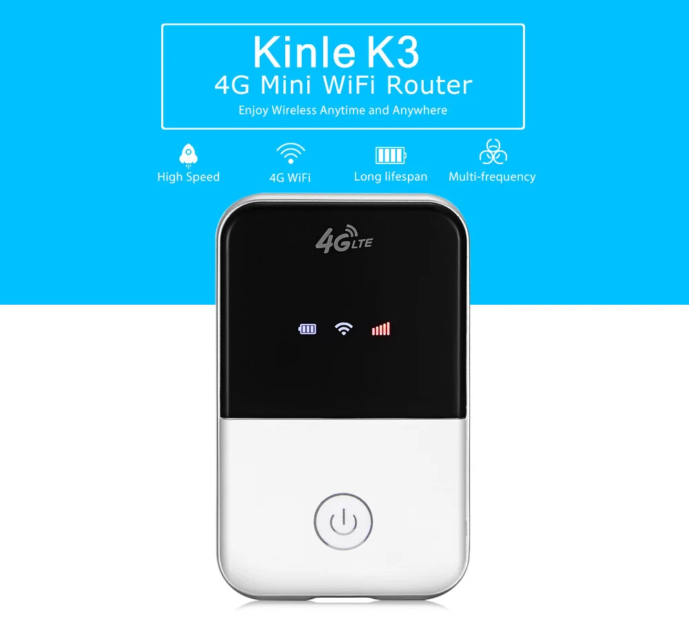 Kinle K3 4G LTE Wifi Router 150Mbps Car Mobile Wifi Hotspot Wireless