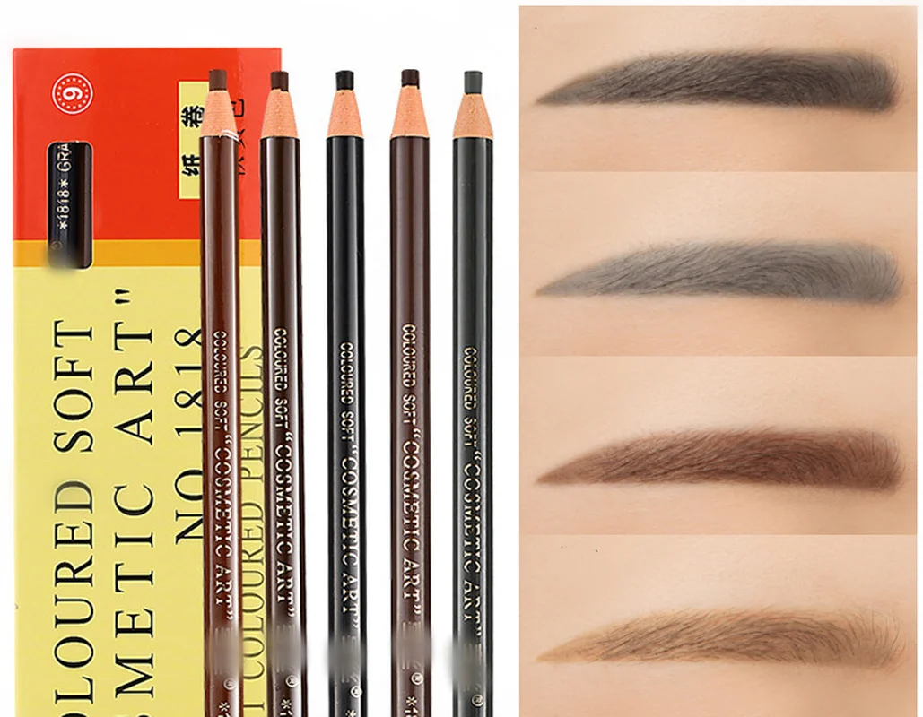

Waterproof Sweatproof Pull Tearing Eyebrow Pencil Free Natural Long Lasting Paint Black Brown Blacken Eyebrows Make Up 1PCS