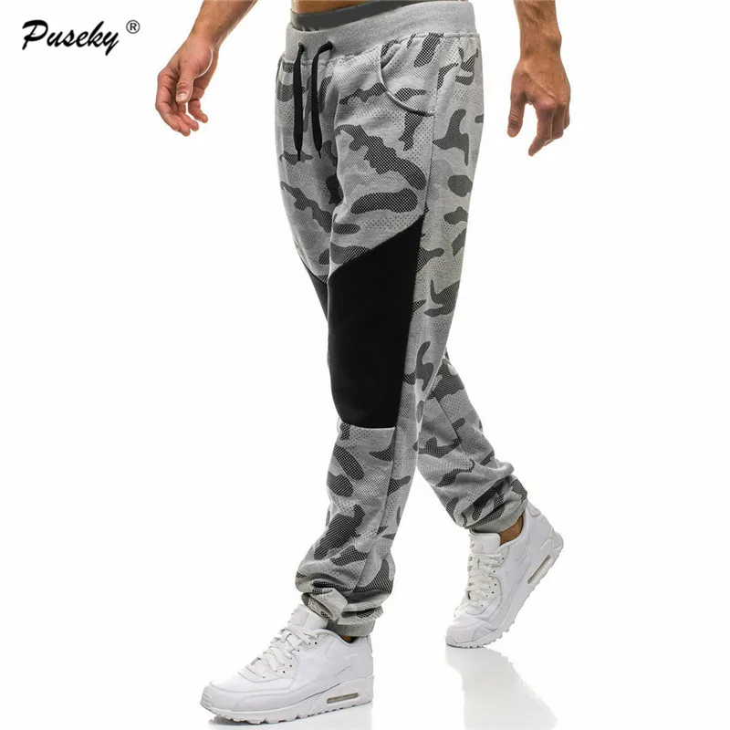 

New Elastic Waist Pants Men Camouflage Military Pants Mens Jogger 2018 Loose Comfortable Cargo Trousers Camo Jogger pants