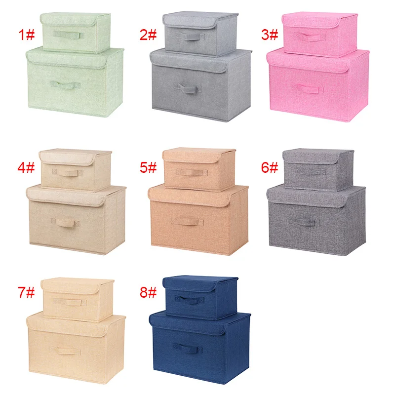 2 قطعة/المجموعة القطن و الكتان صندوق تخزين طوي كبيرة للماء الغسيل دلو المنزل الحمام يو المنزل