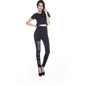 

NORMOV Leopard Patchwork Women Leggings Push Up Gothic High Waist Elasticity Skinny Ankle Length Female Fitness Leggings