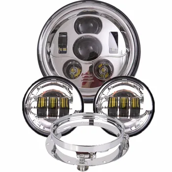 

DOT 7 inch LED Headlight Moto 4.5 inch Fog Light 7" Bracket Ring For Harley Davidson Classic Electra Glide Street Glide