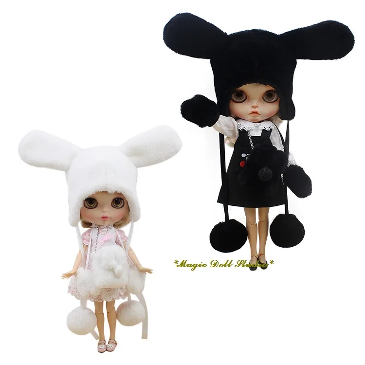 [MG574] 2018 новые аксессуары для кукол Blythe # набор из меховой шапки сумки и перчаток