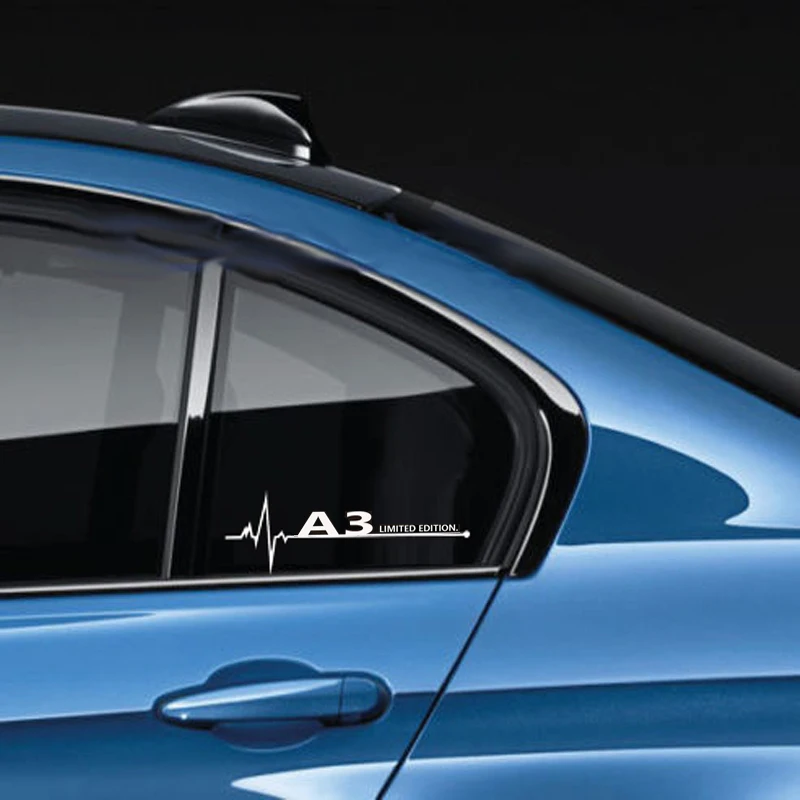 

2pcs/lot car windows decoration sticker For AUDI sline A3 A4 A5 A6 A7 A8 TT