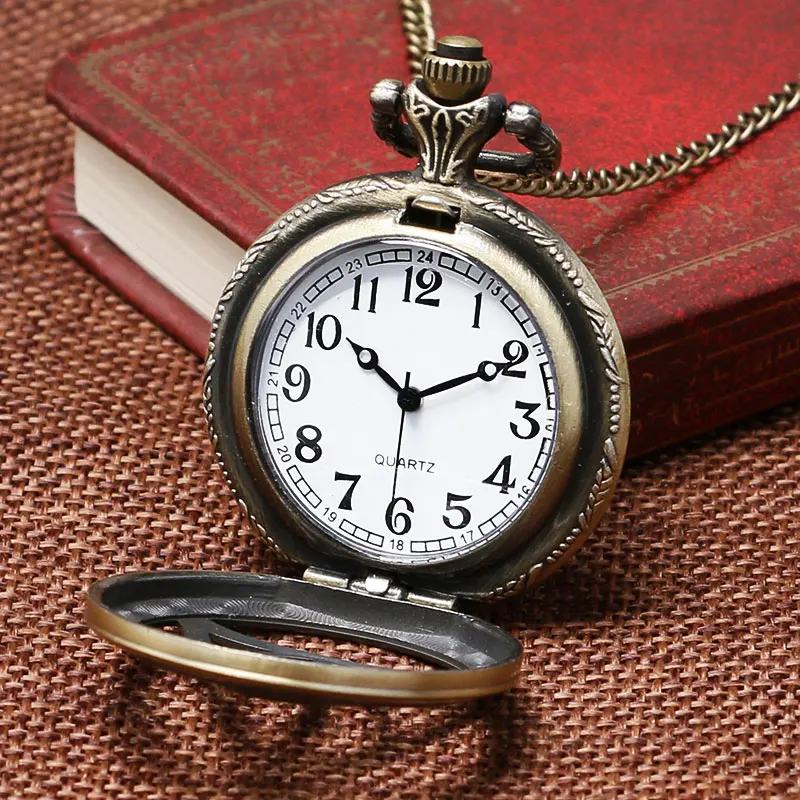 Винтажные популярные дизайнерские оригинальные карманные часы Deathly haves бронзовое медное ожерелье с цепочкой для мужчин и женщин подарок на день рождения