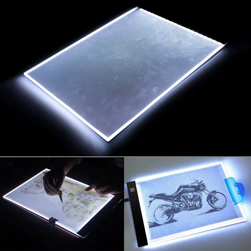 

A4 USB LED Light Box Art Artist Tattoo Stencil Board Light Tracing Sketching Embossing Drawing Pad Table Box Light-up Pad