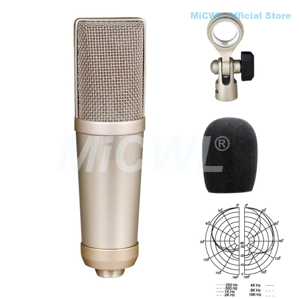 MiCWL B430 профессиональный конденсаторный микрофон с большой диафрагмой, кардиоидный микрофон с функцией записи, однолетняя гарантия качества