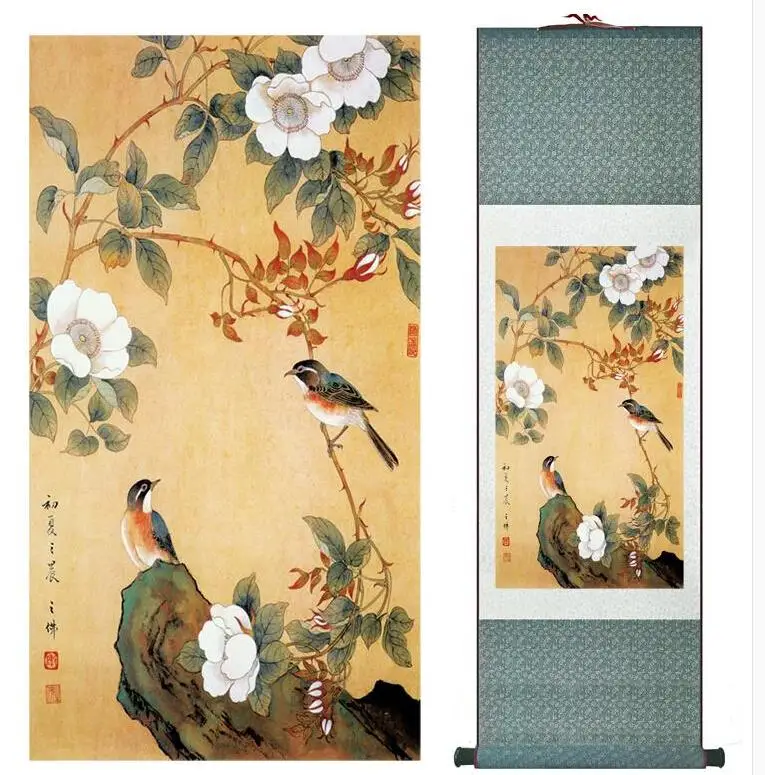 

spring birds and flowers Super quality traditional Chinese Art Painting Home Office Decoration Chinese paintingPrinted painting