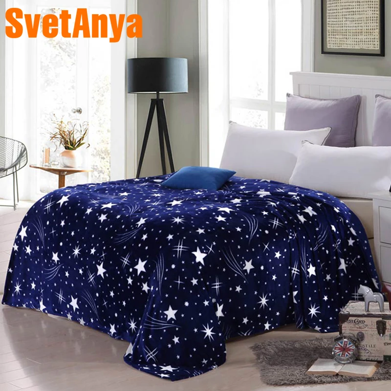 

Stars Svetanya thin soft Blanket Tree print flannel Fleece blankets Throws winter bedsheet twin queen king super king Plaid