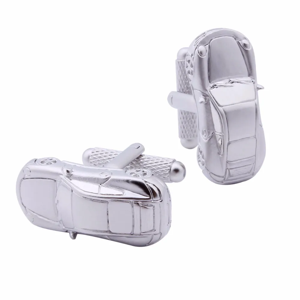 Kopen HAWSON Interessante   Gepersonaliseerde Stijl Manchetknopen Auto Roadster Porsch 911 Matt Zilver voor Franse Manchetten Shirts Kledingstuk Ornament