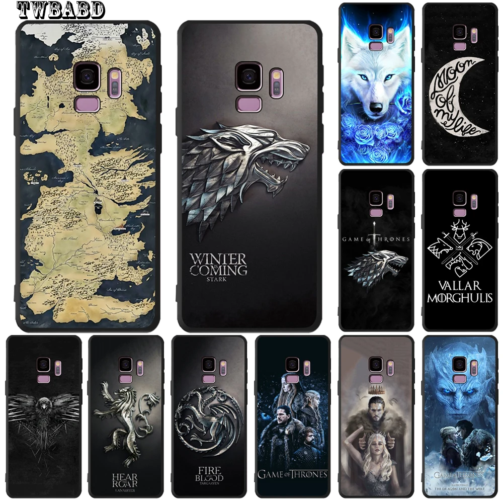 

Game Thrones Daenerys Dragon Jon Snow tyrion lannister Soft Phone Case For Samsung S10 Plus S9 S8 S7 S6 Edge S10 Lite Note9 8