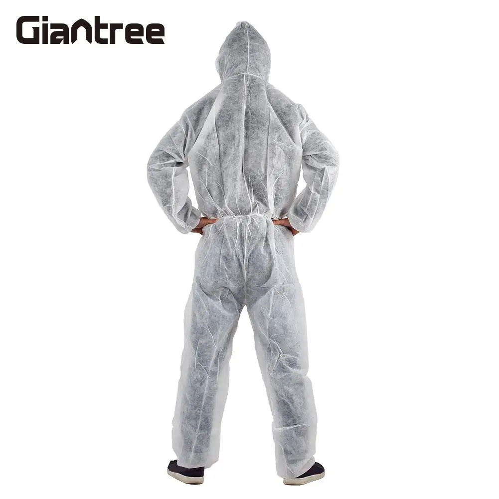 

Exposure Suit Disposable Factory Lightweight Work Clothes White Handling Protective Clothing Dust Non-Woven