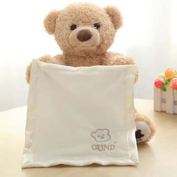 

Intelligent electric puzzle toy hide panda panda shy panda plush toy Teddy TED panda electric vocal singing Hide and seek
