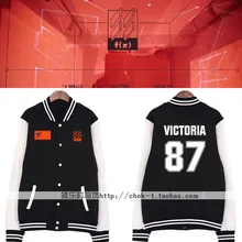 Nuevo invierno f (x) álbum de 4 paredes Canción Qian Zheng Xiujing que rodea el mismo párrafo debe ayudar de béisbol sudadera vestido