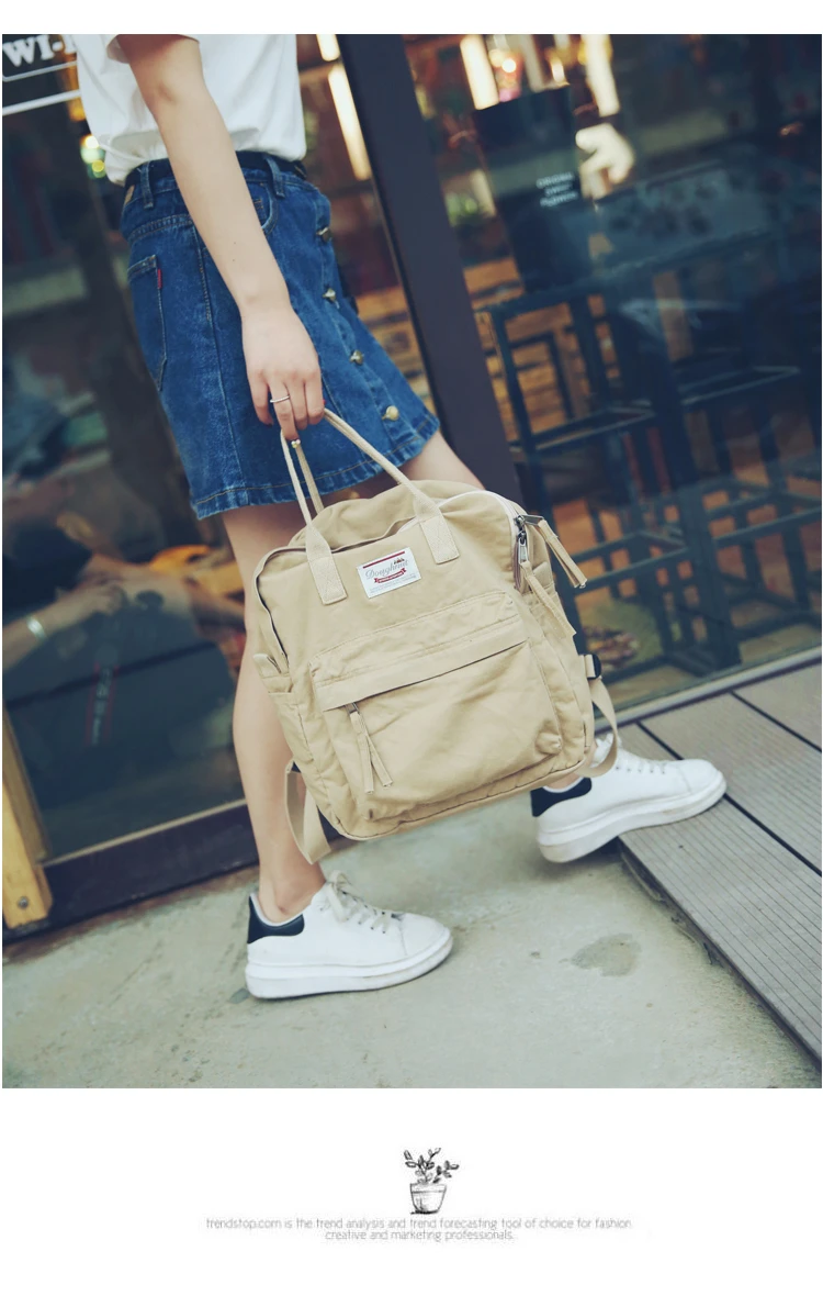 WEIXIER женский холщовый школьный студенческий однотонный рюкзак высокого качества, женская сумка на плечо в консервативном стиле, средний рюкзак для покупок, LY-85