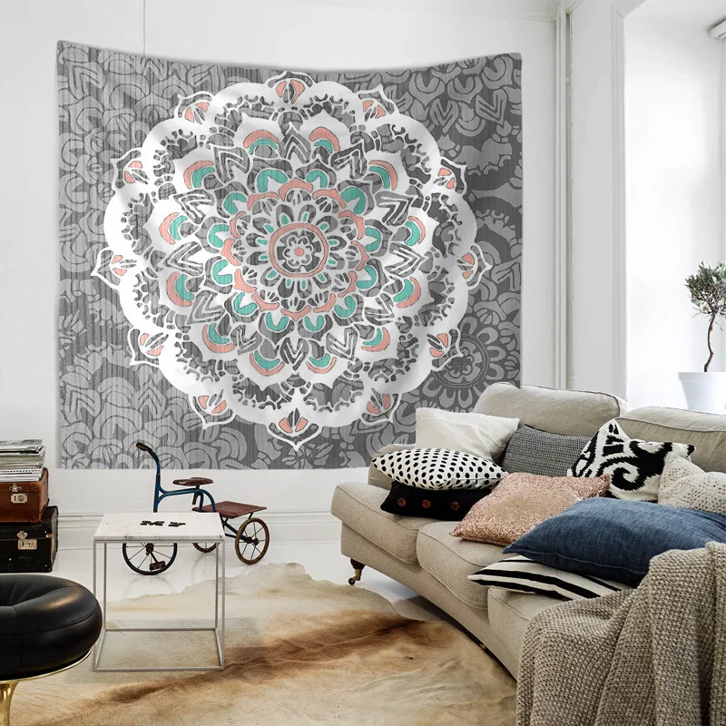 2019 Clear National Print Mandala Tapestry Beach Towel Soft Home Art Wall Hanging Tapestry Bedroom Carpet Polyester Yoga Mat