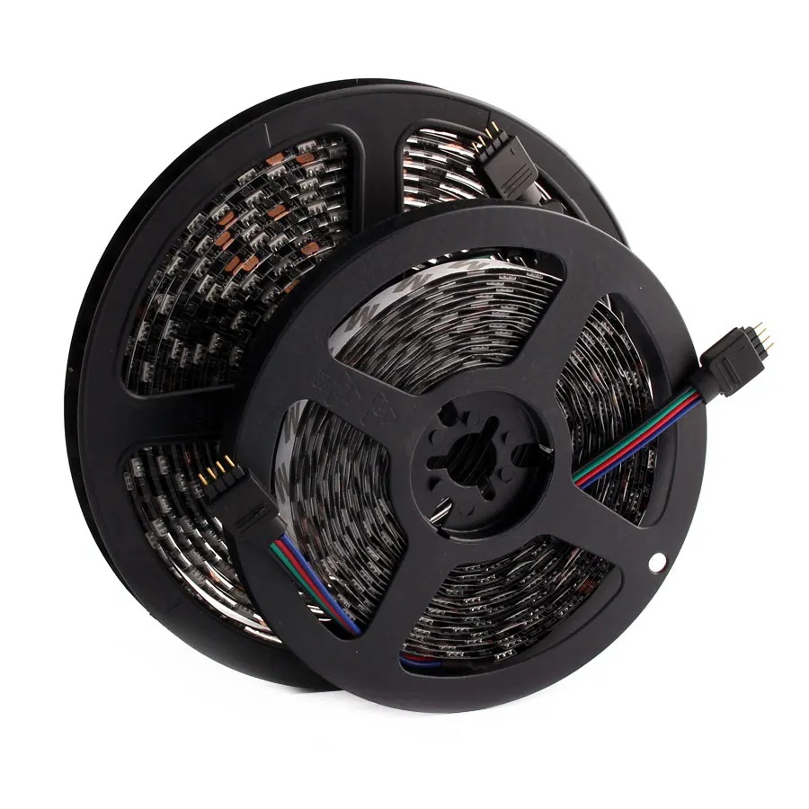 5050 Светодиодная лента 12 в RGB цветная Водонепроницаемая DC В неоновая лампа 5 м IP20 IP65