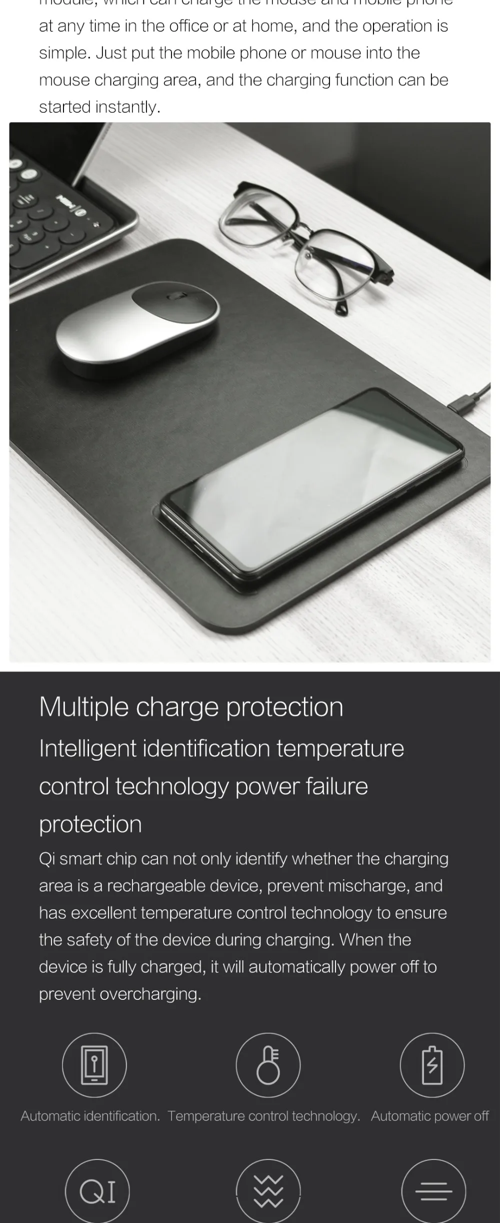 Xiaomi MIIIW Wireless Charging Mouse Pad9