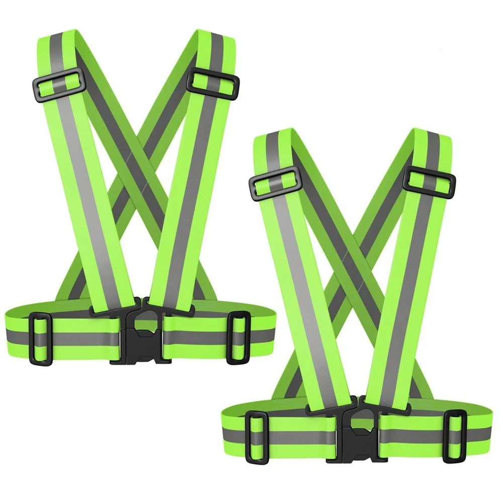 

Traffic Sanitation Reflective Vest Safety Reflector Night Running Gear Adjustable Outdoor Cycling Glow Elastic Safety Vest Belt