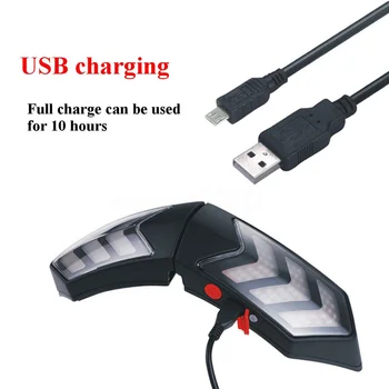 

12V Motorcycle Helmet Light LED Brake Smart Auto Turn Signals ABS Shell USB Safety Signal Lights Daytime Running Lights