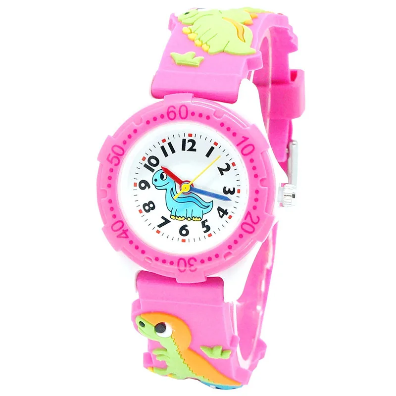 Latest Style 3D High Quality Silicone Strap Dinosaur Design Children Quartz Watch Kids Girl Boys Students Relogio kol saati