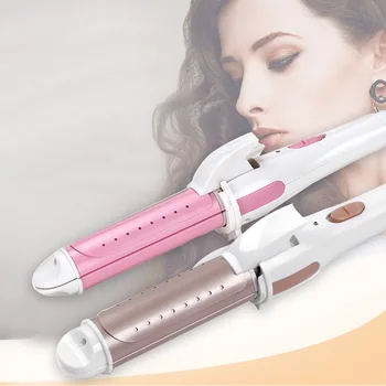 

Hair Curler Straightener 2 In 1 Styling Curling Straightening Machine Ceramic Heating Material Water Molecule Hair Caring Curly